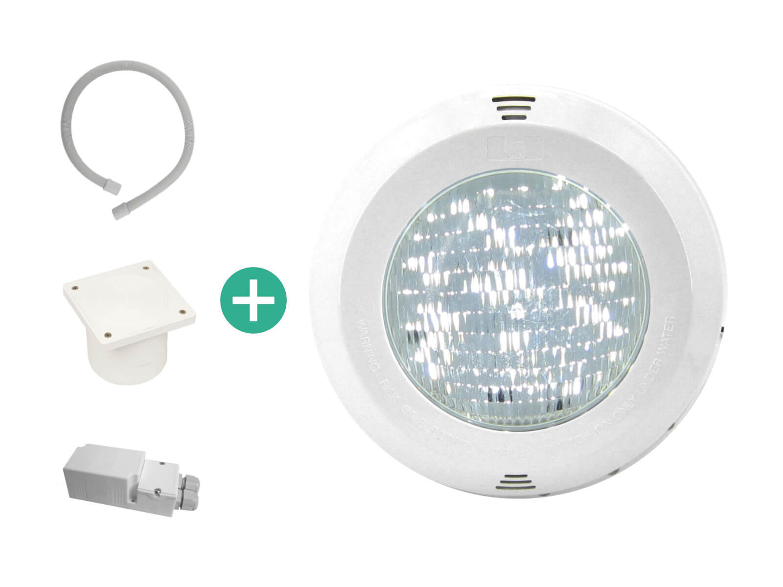 IQ LED Scheinwerferset 1 weiß mit Trafo und Kabelanschlussdose