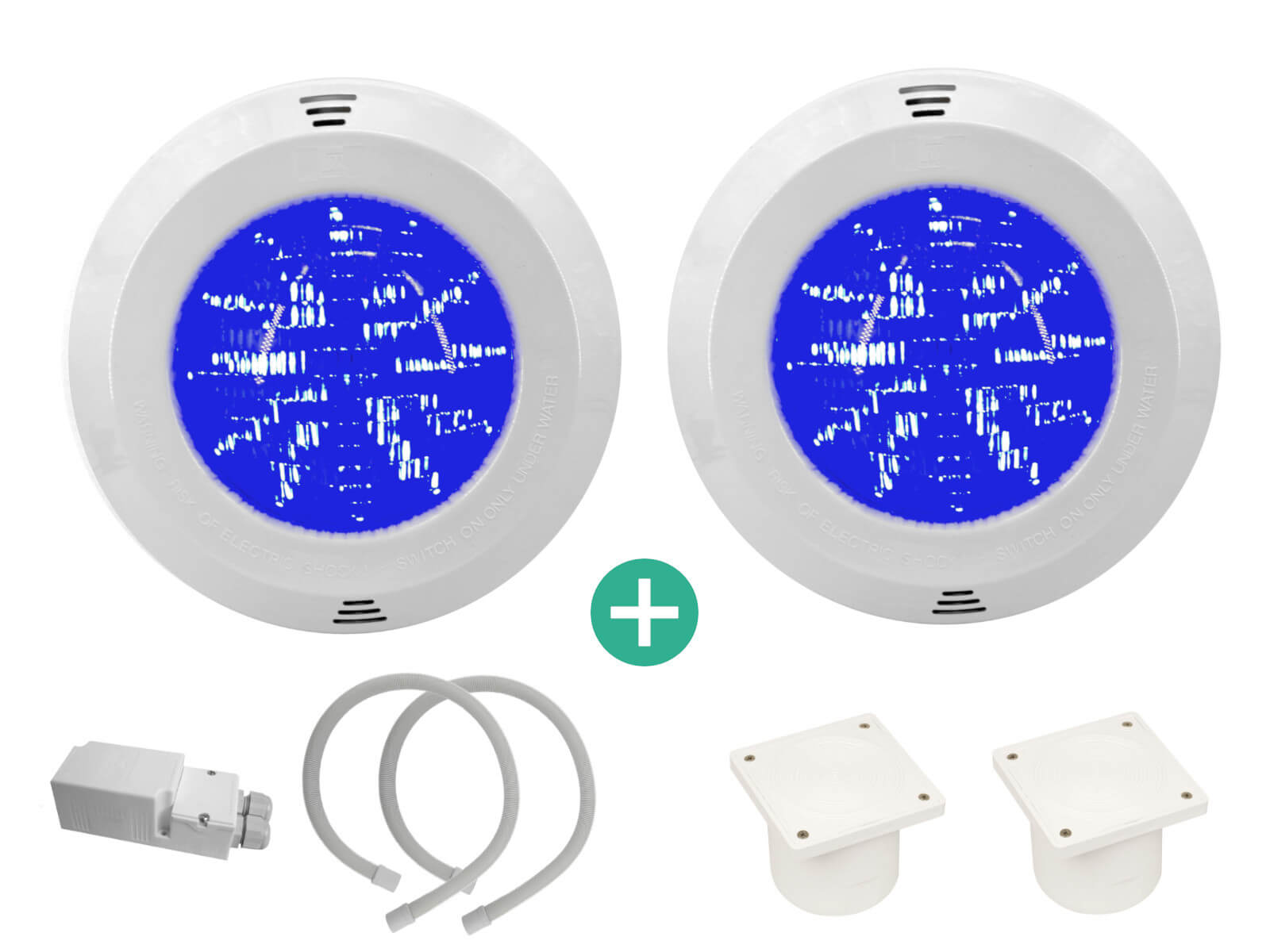 IQ LED Scheinwerferset 2 RGB mit Trafo und Kabelanschlussdose