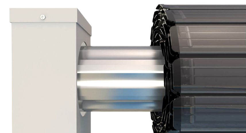Automatische Rollladenabdeckung für Rechteckbecken 500 x 300 cm PVC weiss