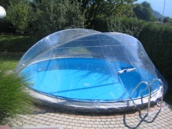 Cabrio Dome Poolüberdachung für Rundbecken 550cm Durchmesser